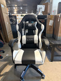 Ergonomic High Back Racing Style Gaming Chair with Adjustable Armrest & Lumbar Support-Black/White
