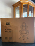 Ergonomic High Back Racing Style Gaming Chair with Adjustable Armrest & Lumbar Support-Black/White