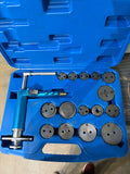 16-Piece Pneumatic Brake Caliper Piston Compressor Tool Kit with Carrying Case