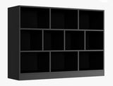 3 Tier 10 Cube Storage Bookcase Bookshelf Display Organizer Black