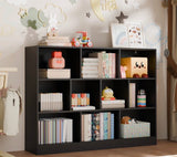 3 Tier 10 Cube Storage Bookcase Bookshelf Display Organizer Black