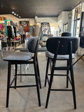 Bar stools - Black/Gray set of 2 - mid century modern