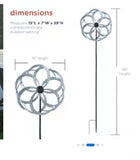 59” Metal Garden Wind Spinner Outdoor Yard Stake Decorative Kinetic Spinner