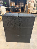 Stackable 6-Box Shoe Storage Organizer Cabinet Holds 24 Pairs Clear Front Drop Doors
