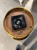 Modern Wood Swivel Accent Table Base Only- 26”H with Gold Metal Trim