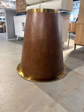 Modern Wood Swivel Accent Table Base Only- 26”H with Gold Metal Trim