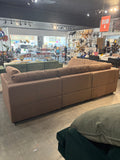 Albany Park - Kova Box Cushion L-Shape Sectional Sofa w/Storage Ottoman 122” x 79” Mocha