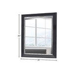 Abrie Contemporary Framed Wall Mirror with Mirror Inlay - Dark Grey