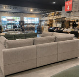 Albany Park - Kova Box Cushion L-Shape Sectional Sofa 122” x 79” Hazelnut