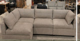 Albany Park - Kova Box Cushion L-Shape Sectional Sofa 122” x 79” Hazelnut