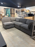 Albany Park Kova Pillow Cushion L-Shape Sectional Sofa 122”L-Licorice