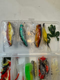 77pcs Fishing Lures for Bass Trout Bass Baits and Lures-Crankbaits,Spinnerbaits,Jigs,Worms,Fish and Frog Lures etc. Freshwater Saltwater Bass Artificial Bait