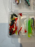 77pcs Fishing Lures for Bass Trout Bass Baits and Lures-Crankbaits,Spinnerbaits,Jigs,Worms,Fish and Frog Lures etc. Freshwater Saltwater Bass Artificial Bait