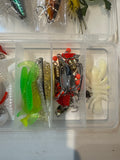 77pcs Fishing Lures for Bass Trout Bass Baits and Lures-Crankbaits,Spinnerbaits,Jigs,Worms,Fish and Frog Lures etc. Freshwater Saltwater Bass Artificial Bait