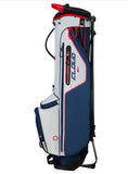BIG MAX Golf Stand Bag White Navy & Red Lightweight Carry Bag with Dual Shoulder Straps