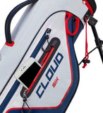 BIG MAX Golf Stand Bag White Navy & Red Lightweight Carry Bag with Dual Shoulder Straps