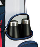 BIG MAX Golf Stand Bag White Navy & Red Lightweight Carry Bag with Dual Shoulder Straps