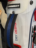 BIG MAX Golf Stand Bag White Navy & Red Lightweight Carry Bag with Dual Shoulder Straps