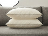 Standard/Queen Down Hybrid Pillow Set– Duck Feather Down Core with Microfiber Outer Chamber