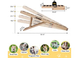 55” Adjustable Wooden Dog & Pet Ramp Folding Non-Slip Ramp – 176 lb Capacity