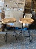 Set of 2 Elegant Retro Country Style Bar Stool Chair Modern Industrial