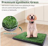 Artificial Grass Dog Potty Training Mat with Drainage Tray – 20” x 25”