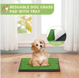 Artificial Grass Dog Potty Training Mat with Drainage Tray – 20” x 25”