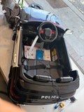 12V Kids Police Ride-On Car with Remote Control, LED Lights & Siren – 43.3” L