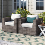 Hulda Grade Club Fully Assembled Patio Chair with Sunbrella Cushions (two chairs)