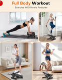 Mini Stair Stepper with Resistance Bands – Full Body Home Workout Exercise Machine