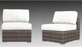 Rattan Wicker Fully Assembled 2 Person Seating Group with Cushions