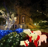 3-Piece Lighted Polar Bear Family Christmas Yard Decoration – 20” with 210 Lights