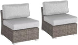 Rattan Wicker Fully Assembled 2 Person Seating Group with Cushions