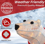 3-Piece Lighted Polar Bear Family Christmas Yard Decoration – 20” with 210 Lights