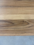 70.9” Modern Rectangular Dining Table for 6–8 – Oak Wood Top & White Metal Frame
