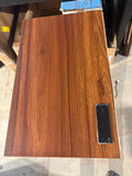 35” Tall WhiteTilt-Out Trash Can Cabinet with Deodorizer, Drawer & Wood Top
