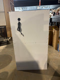 35” Tall WhiteTilt-Out Trash Can Cabinet with Deodorizer, Drawer & Wood Top