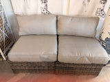 Wicker Outdoor Lounge Chairs w/ Cushions (Set of 2)