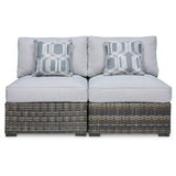 Wicker Outdoor Lounge Chairs w/ Cushions (Set of 2)
