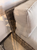 Wicker Outdoor Lounge Chairs w/ Cushions (Set of 2)