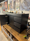 35” Floating Bathroom Vanity Base – Black, Soft-Close Drawers, Wall-Mount or Freestanding (Base Only, No Top)