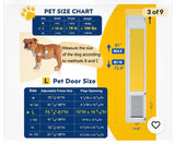 75 7/8”–81” Large Dog Door for Sliding Glass Patio Door Adjustable Insert with Lock