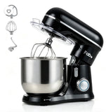 FAB-3.5 QT 300W Stand Mixer with Stainless Steel Bowl, 10 Speeds & 3 Attachments – Black
