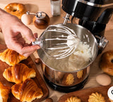 FAB-3.5 QT 300W Stand Mixer with Stainless Steel Bowl, 10 Speeds & 3 Attachments – Black