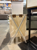 21.9” Foldable X-Frame Laundry Hamper with Waterproof Basket & Faux Leather Handles