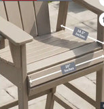 53.75” Tall Adirondack Bar Height Chair with Footrest – Outdoor Patio Counter Chair