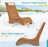 44.1” In-Pool Chaise Lounge Chair for Sun Shelf 8–10” Water, Headrest, 330 LB Capacity