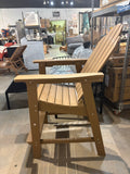 53.75” Tall Adirondack Bar Height Chair with Footrest – Outdoor Patio Counter Chair