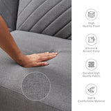 76.8” Dark Gray Futon Sofa Bed with Adjustable Split Back & Mid-Century Tufted Design