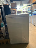 2.8 Cu Ft Compact Chest Freezer with Adjustable Thermostat & Removable Basket – White